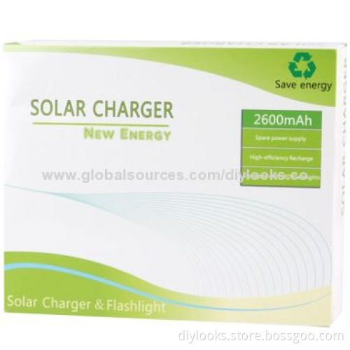 2600mAh Mobile Phone Emergency Power Station with Solar Charger